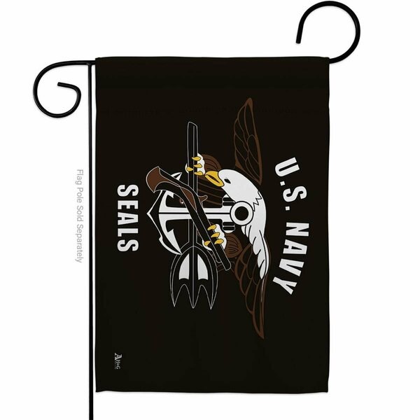 Guarderia 13 x 18.5 in. Navy Seals Garden Flag with Armed Forces Double-Sided Decorative Horizontal Flags GU4158079